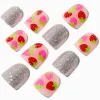 Claire's Club Strawberry Press On Vegan Faux Nail Set - 10 Pack