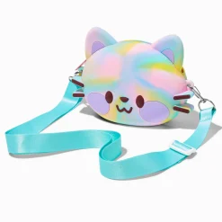 Claire's Club Tie Dye Cat Crossbody Bag