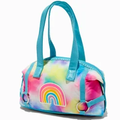 Claire's Club Tie Dye Rainbow Small Duffel Bag
