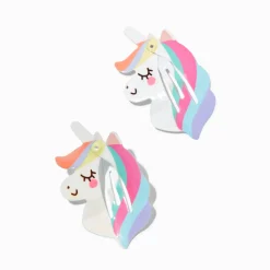 Claire's Club Unicorn Snap Hair Clips - 2 Pack
