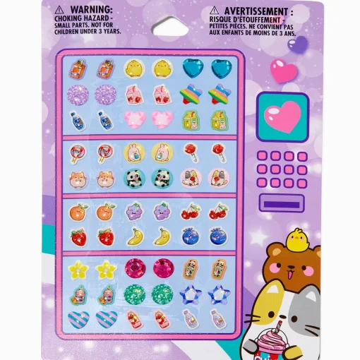 Claire's Club Vending Machine Stick On Earrings - 30 Pack