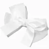 Claire's Club White Satin Chiffon Hair Bow Clip