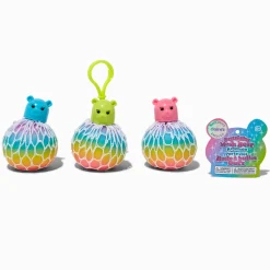 Claire's Exclusive Squishy Mesh Bear Keychain Fidget Toy - Styles Vary
