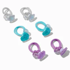 Claire's Jewel Tone Mixed Hair Ties - 6 Pack