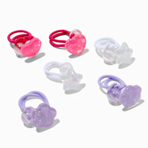 Claire's Pink Mixed Hair Ties - 6 Pack
