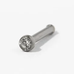 Clear Crystal Titanium Nose Piercing Kit with Ear Care Solution