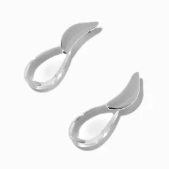 Clear Lucite Teardrop Linear Drop Earrings