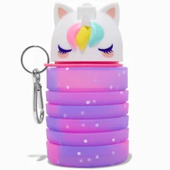 Collapsible Glitter Unicorn Water Bottle
