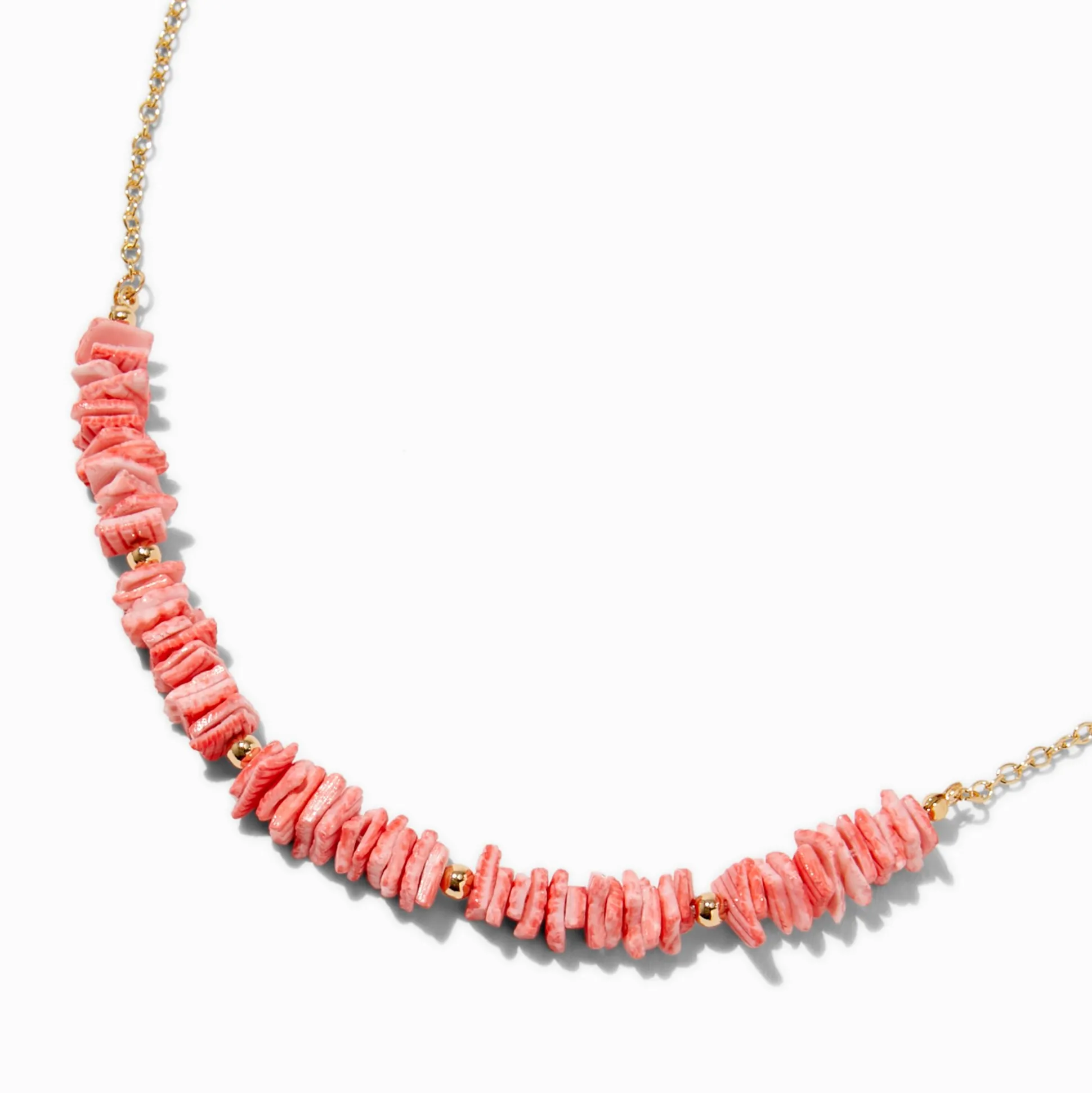 Coral Puka Shell Choker Necklace