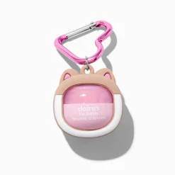 Cotton Candy Cat Carabiner Lip Balm Keychain