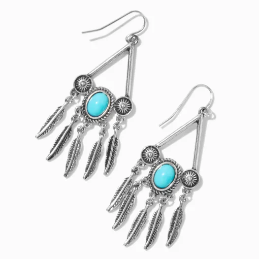 Cowgirl Triangle Dangle Drop Earrings