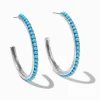 Cowgirl Turquoise Beaded Hoop Earrings