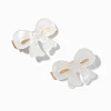 Cream Acrylic Hair Bow Clips - 2 Pack