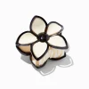 Cream & Black Lined Flower Hair Claw