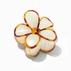 Cream & Tortoiseshell Lined Flower Hair Claw