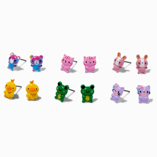 Critter Stud Earrings - 6 Pack