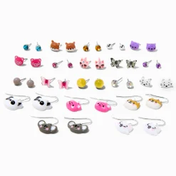 Critters Mixed Stud & Drop Earrings - 20 Pack
