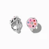 Crystal Donut Clip-On Stud Earring