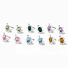 Crystal Turtle Stud Earrings - 6 Pack