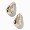 Crystal-Studded Gold-tone Bubble Hoop Earrings