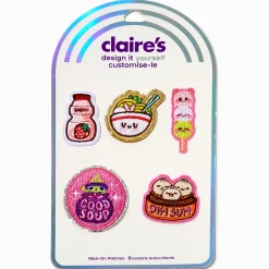 Cute Asian Food Stick-On Patches - 5 Pack