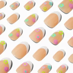Daisy French Stiletto Press On Vegan Faux Nail Set - 24 Pack