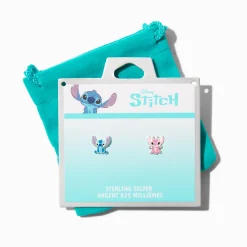 Disney Stitch & Angel Sterling Silver Stud Earrings