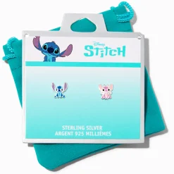 Disney Stitch & Angel Sterling Silver Stud Earrings
