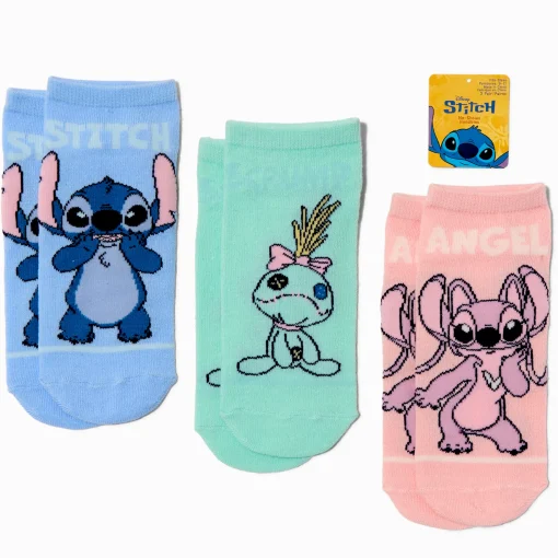 Disney Stitch BFF No-Show Socks - 3 Pack