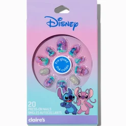 Disney Stitch Claire's Exclusive BFF Stiletto Press On Faux Nail Set - 20 Pack