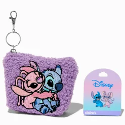 Disney Stitch Claire's Exclusive BFF Sherpa Coin Purse Keychain