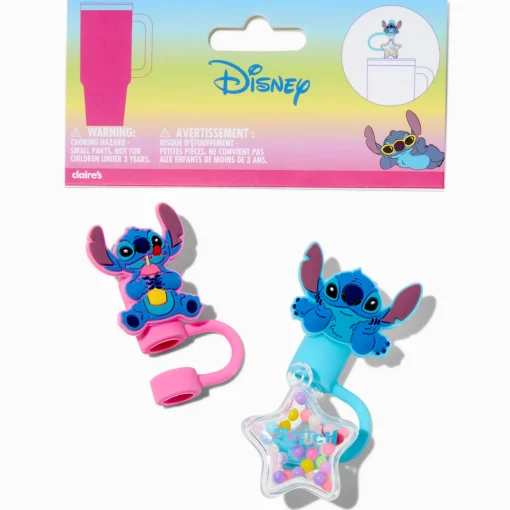 Disney Stitch Claire's Exclusive Summer Straw Covers - 2 Pack