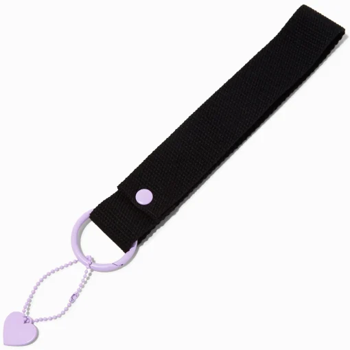 DIY Black Canvas Wristlet Keychain