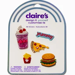 DIY 3D American Food Stickers - 5 Pack
