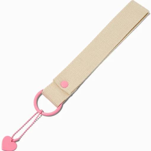 DIY Ivory Canvas Wristlet Keychain