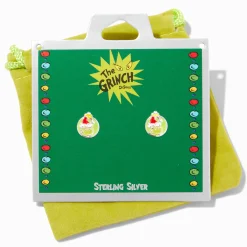 Dr. Seuss™ The Grinch Ornament Sterling Silver Stud Earrings