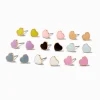 Enamel Hearts Stud Earrings - 9 Pack