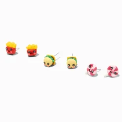 Fast Food Stud Earrings - 3 Pack