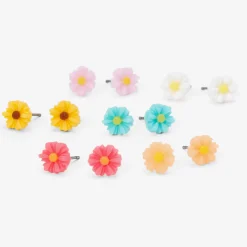 Floral Stud Earrings - 6 Pack