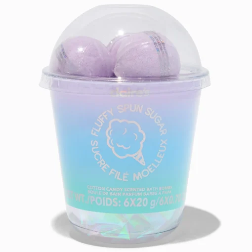 Fluffy Spun Sugar Bath Bomb Set - 6 Pack