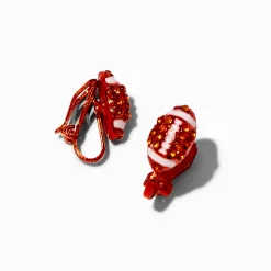Football Clip-On Stud Earrings