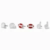 Football Stud Earrings - 3 Pack