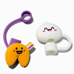 Fortune Cookie & Dumpling Straw Covers - 2 Pack