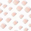 French Tip Square Press On Vegan Faux Nail Set - 24 Pack