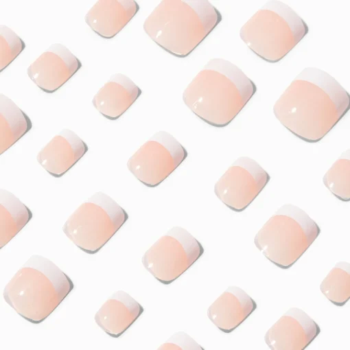 French Tip Square Press On Vegan Faux Nail Set - 24 Pack