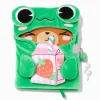 Frog Costume Strawberry Milk Bear Plush Lock Diary