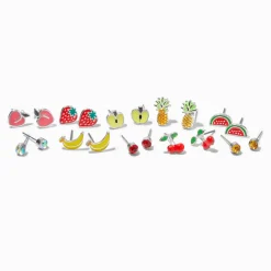 Fruit Cocktail Stud Earrings - 9 Pack