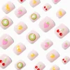 Fruit Salad Square Press On Faux Nail Set - 24 Pack