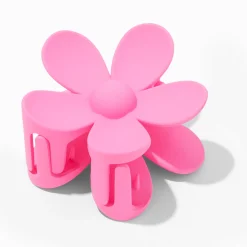 Fuchsia Matte Flower Hair Claw