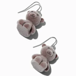 Fuzzy Bear Drop Earrings